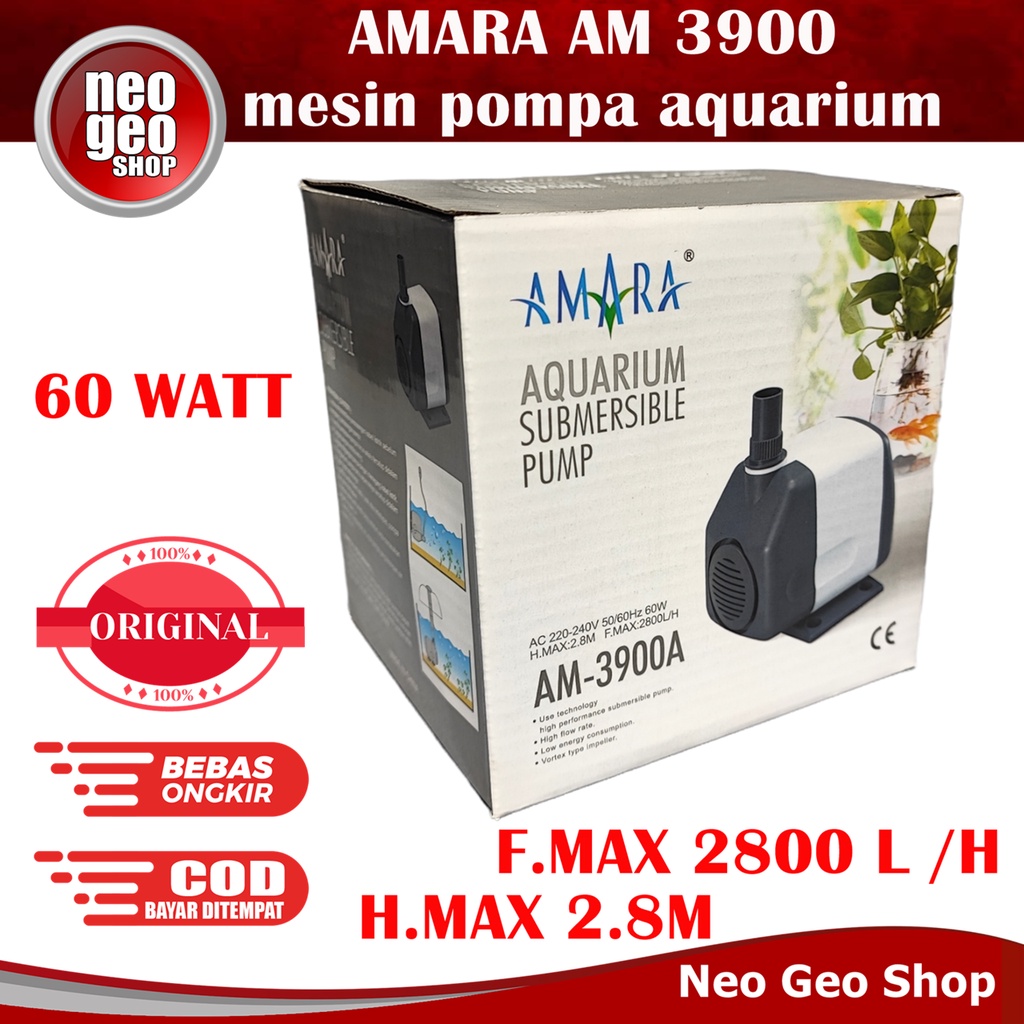 Amara AM 3900A AM 3900 AM3900 A Mesin Pompa Power Head Aquarium