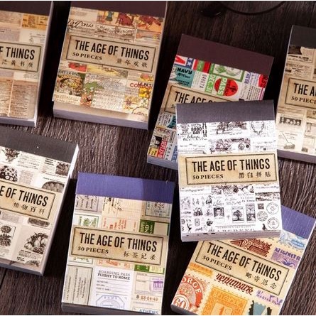 Scrapbook Paper Pack 50X70mm - The Age of Things Series (50pcs)