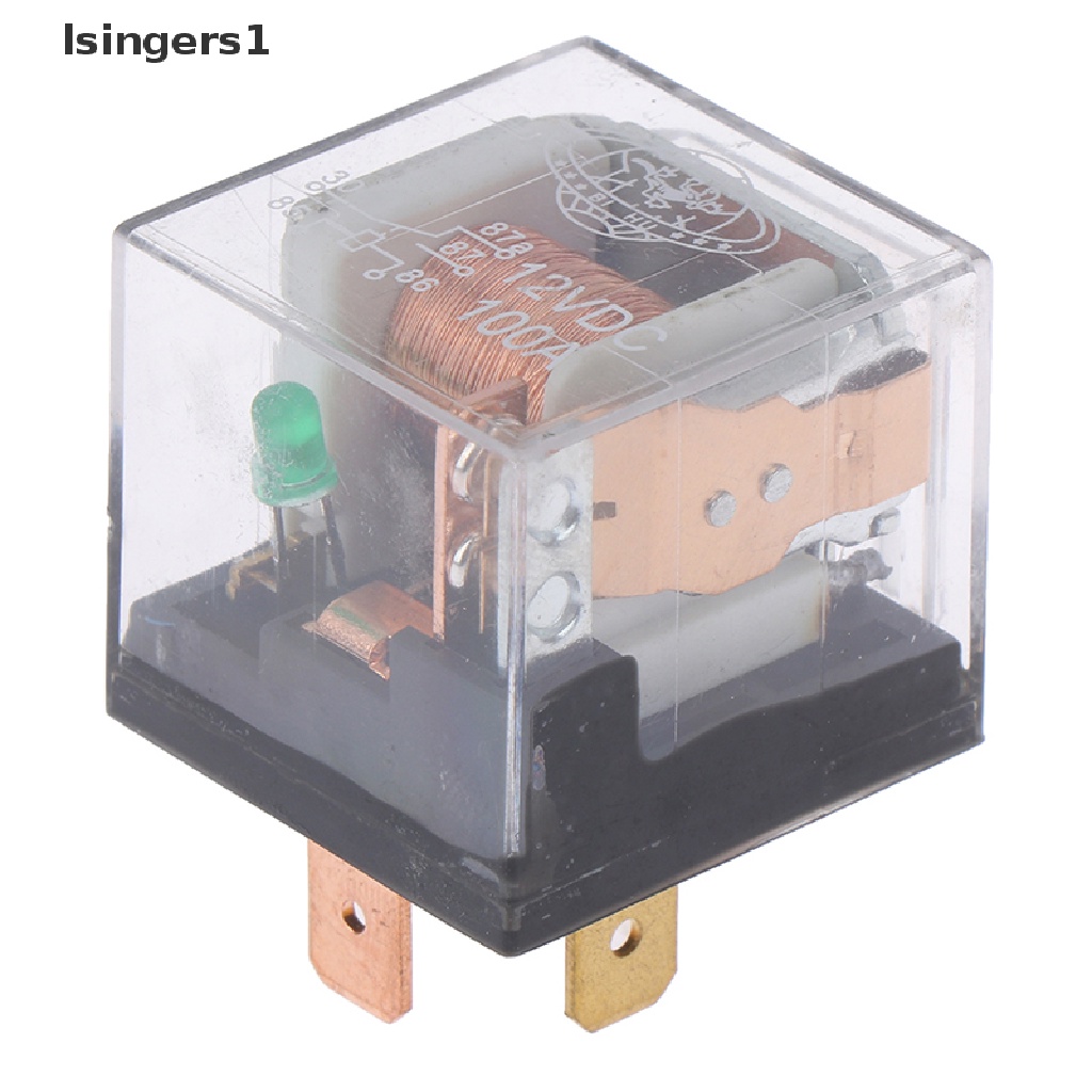 (lsingers1) Relay spdt control Mobil 12v / 24v 100a 4pin / 5pin Tahan Air