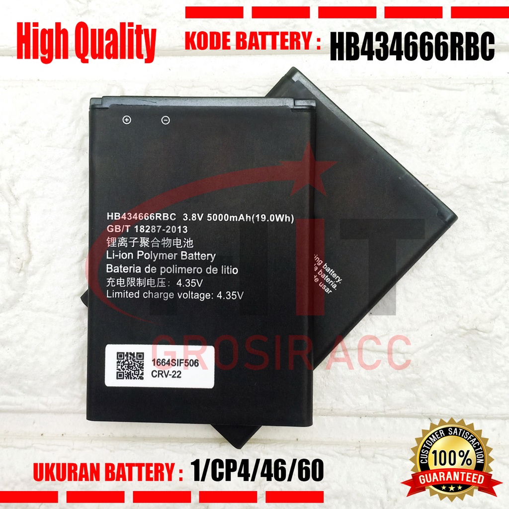 Baterai Battery For Huawei Bolt Slim 2 E5577 E5573 Kode HB434666RBC