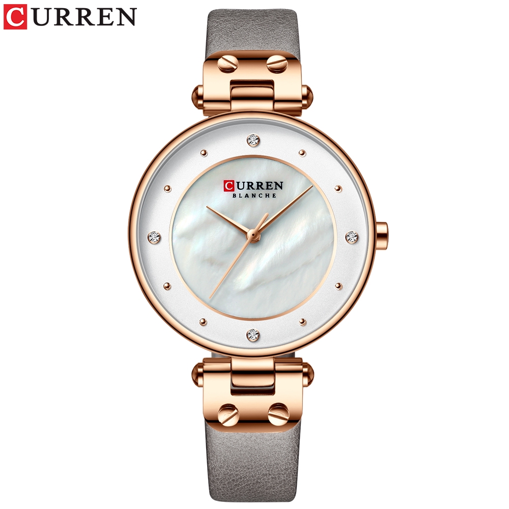 

Jam Wanita CURREN Brand Ladies Watch Fashion Leather Strap Quartz Watch Simple Style