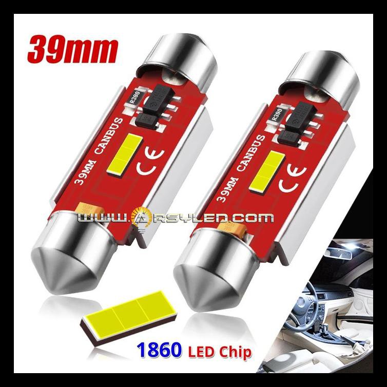TERMURAH LAMPU LED PLAFON MOBIL KABIN 39 MM CHIPSET XL7 ALL NEW ERTIGA BELAKANG - PUTIH 