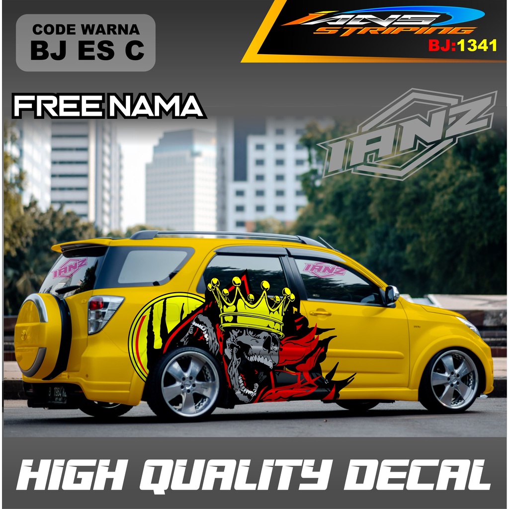 DECAL STIKER MOBIL KEREN / STICKER DECAL MOBIL INNOVA TERIOS AVANZA PAJERO XENIA