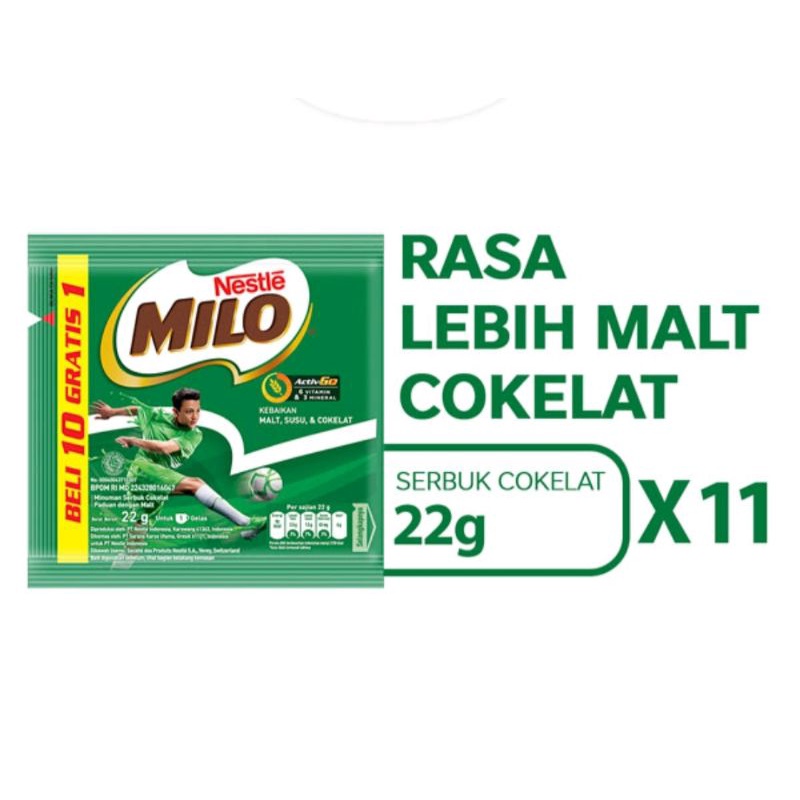 

Milo Active Go 22gr isi 11 Sachet