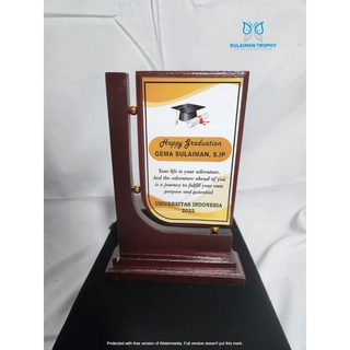 Jual Hadiah Kado Unik Murah Plakat Kayu Piagam Kayu Plakat Vandel