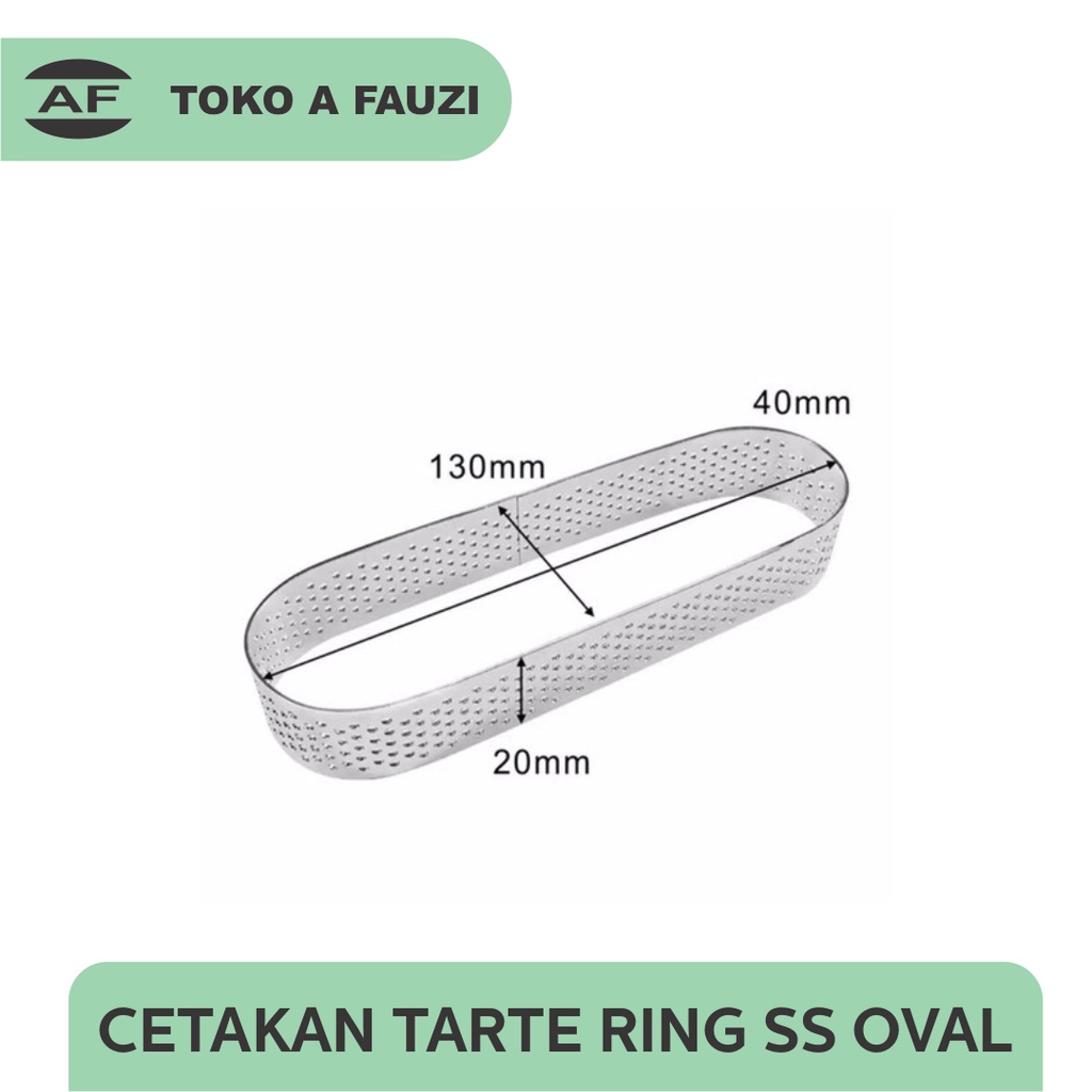 CETAKAN TARTE RING SS OVAL