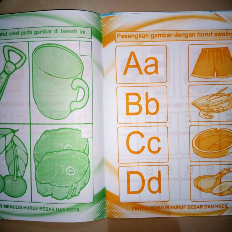 buku anak buku metode praktis pintar menulis huruf besar dan kecil (21×28cm)