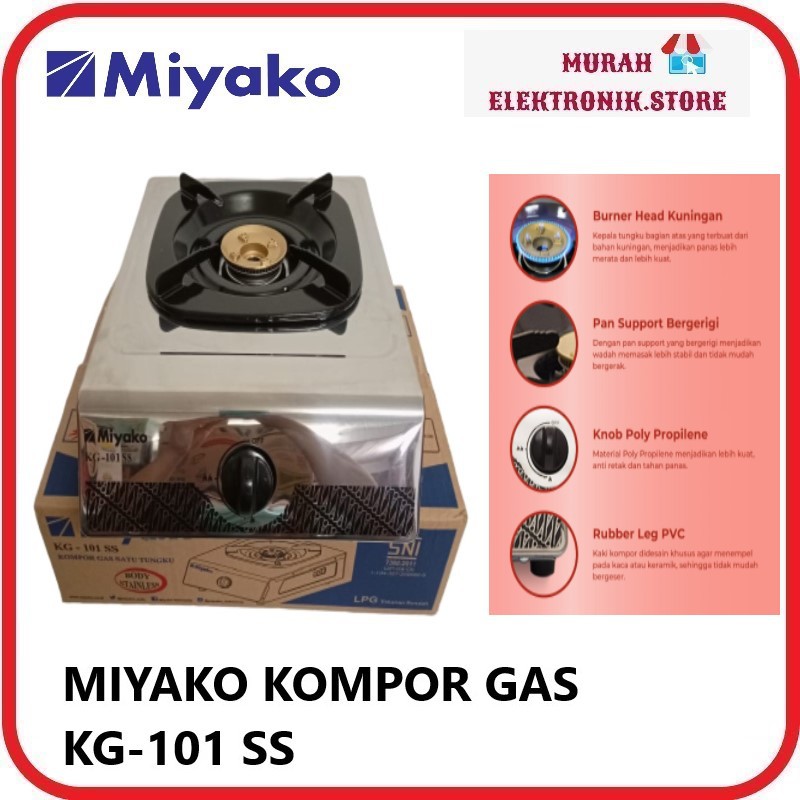 MIYAKO KOMPOR GAS KG-101 SS 1 TUNGKU