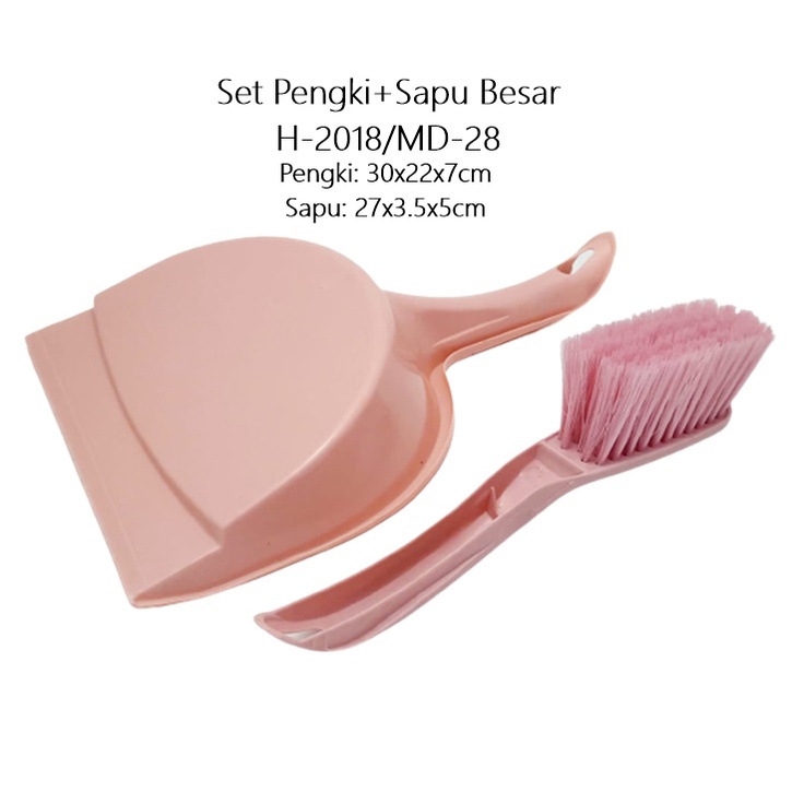 [1 Lusin] Set Dustpan Sapu/Pengki Sapu Besar