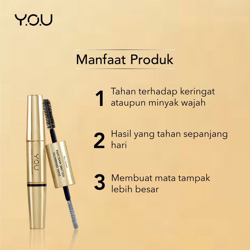 YOU The Gold One Dual Dramatic Volume Mascara [Long Lasting/ Intense Eyelash Extension