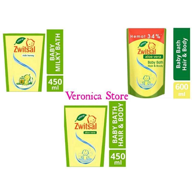Zwitsal Natural Baby Bath Sabun Mandi - 450ml 600ml