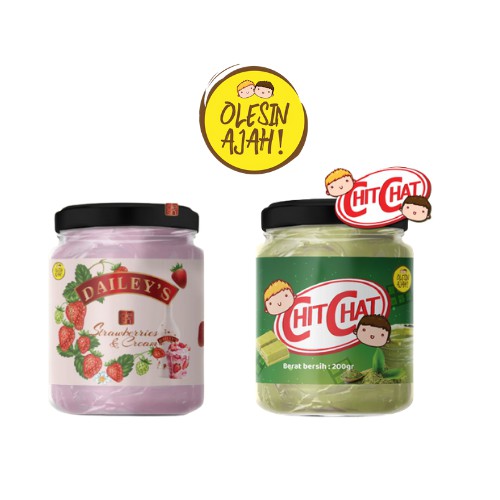 

Promo OlesinAjah Selai Dailey's Strawberries 200Gr + Chit Chat 200Gr