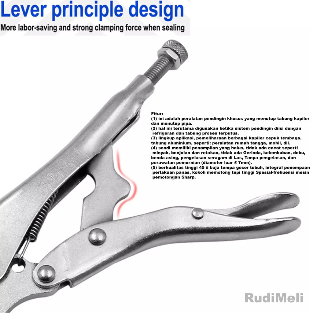 TANG PENJEPIT PIPA KAPILER KULKAS dan PIPA AC / PINCH OFF PLIER CT 201