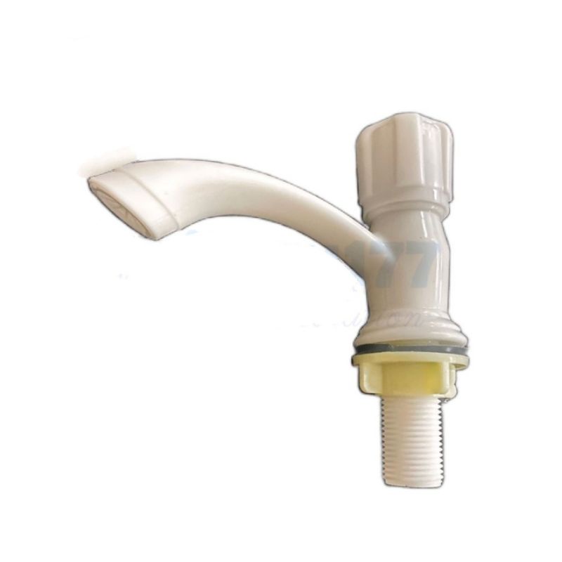 Kran wastafel pvc warna putih / kran cuci plastik bahan bagus