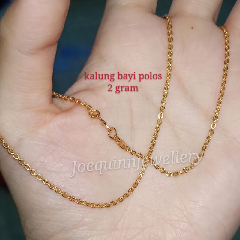 kalung rante anak polos emas muda