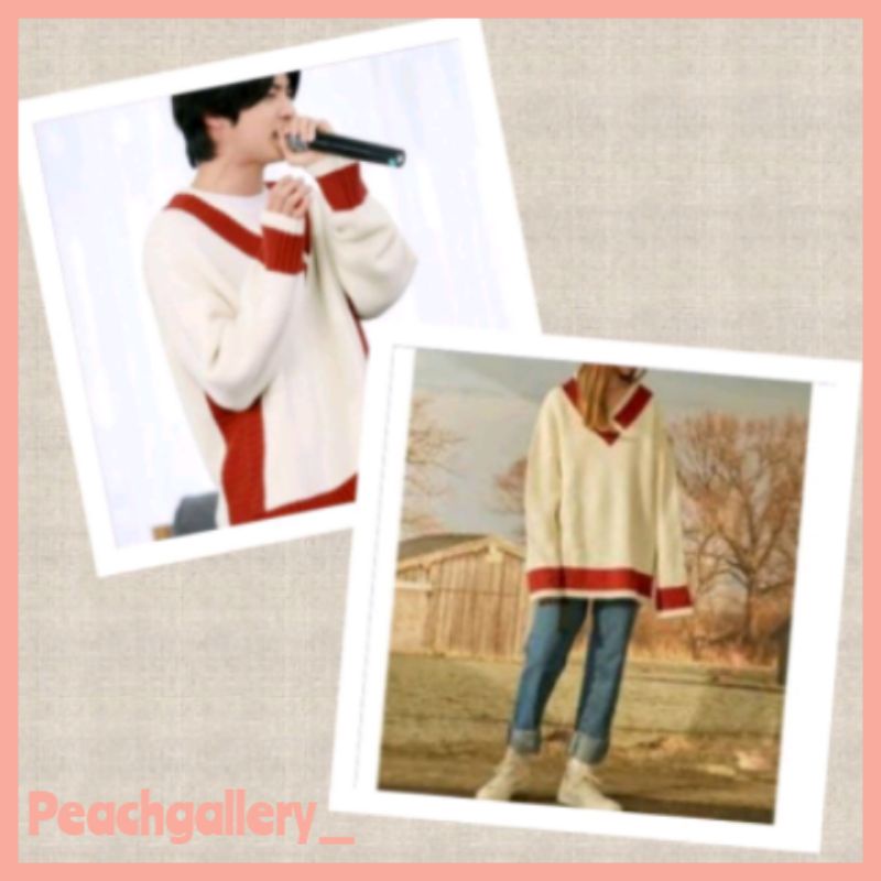 SWEATER RAJUT NIKI MAIN BOOTH BTS JIN RUN BTS CARDI CARDIGAN SEOKJIN OUTFIT BANGTAN STYLE OUTER