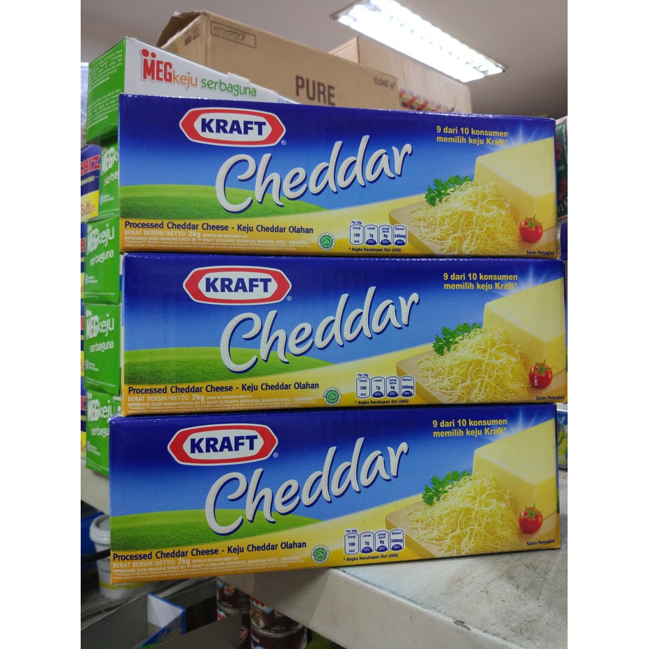 

Keju cheedar Kraf 2kg