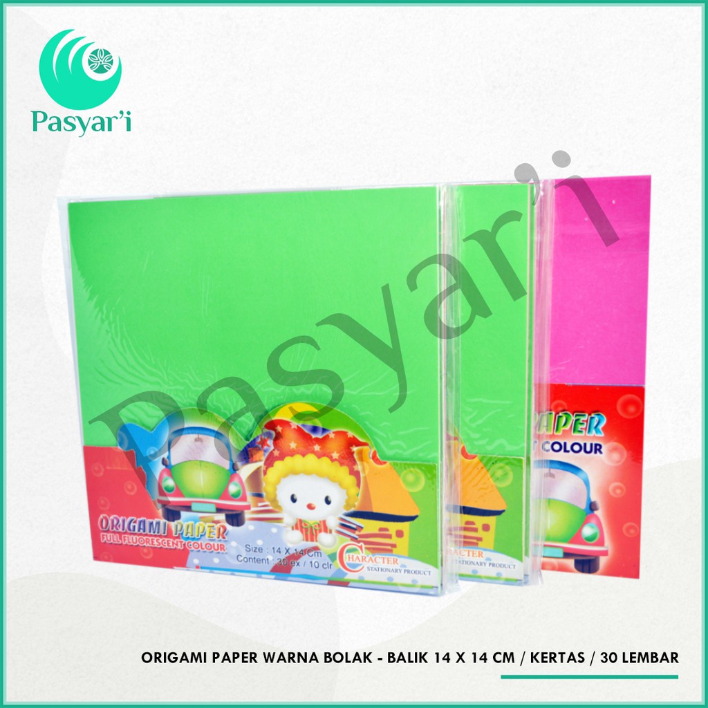 

Character Kertas Origami paper warna bolak - balik 14 x 14 cm / 12 x 12 cm / 30 lembar