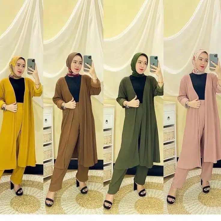 CATHERINE - SET ALLESIA  / SET LONG CARDI ALLESIA / SETELAN WANITA