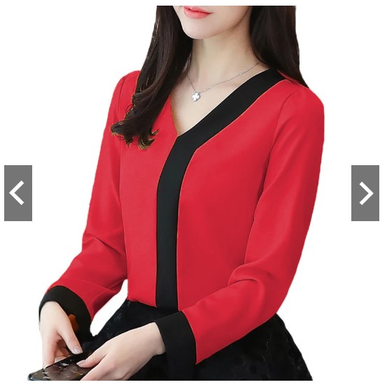 Fifi Fashion Blouse Tangan Panjang Wanita Gaya Korea Model Terbaru Titin