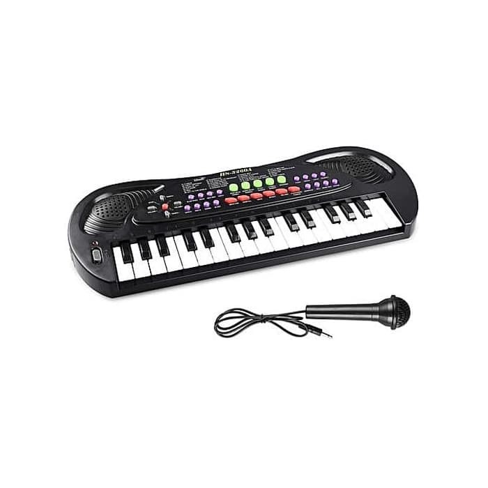 Mainan Anak 32 Keyboard Electric Piano Alat Musik Organ Hitam Murah