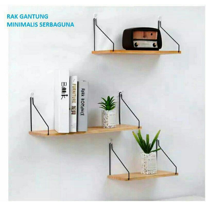 Rak gantung kayu besi serba guna