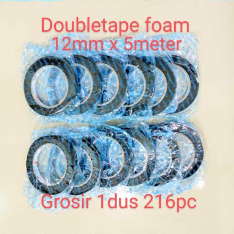 

Double Tape Foam Busa Spons Setengah 1/2 inch Hitam Hijau Doubletape Selotip Lakban