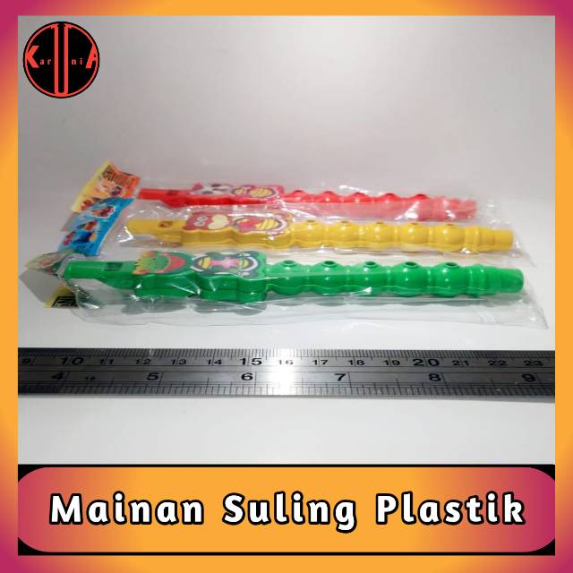 4 pcs Mainan Suling Plastik Warna Sesuai Stock