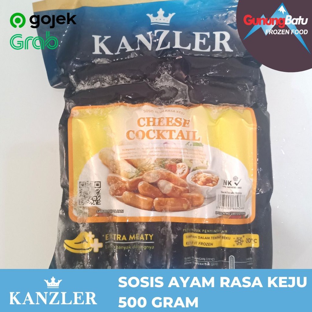 

KANZLER CHEESE COCKTAIL (SOSIS AYAM RASA KEJU) 500 GRAM