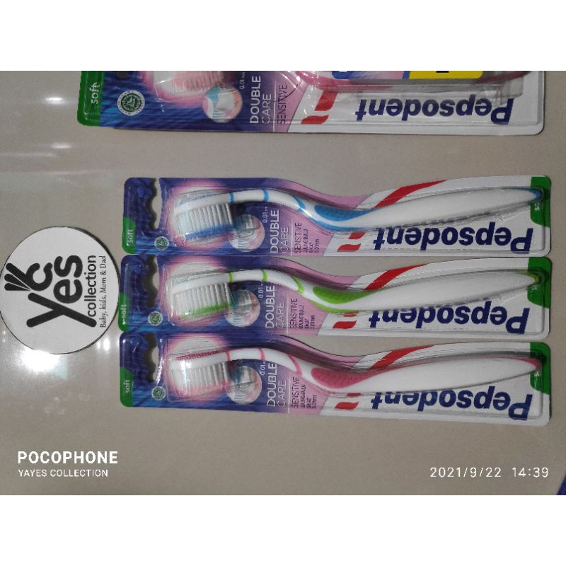 Sikat Gigi Dewasa Pepsodent Soft Medium Single Double Nano Isi 1 2 3 pepsoden