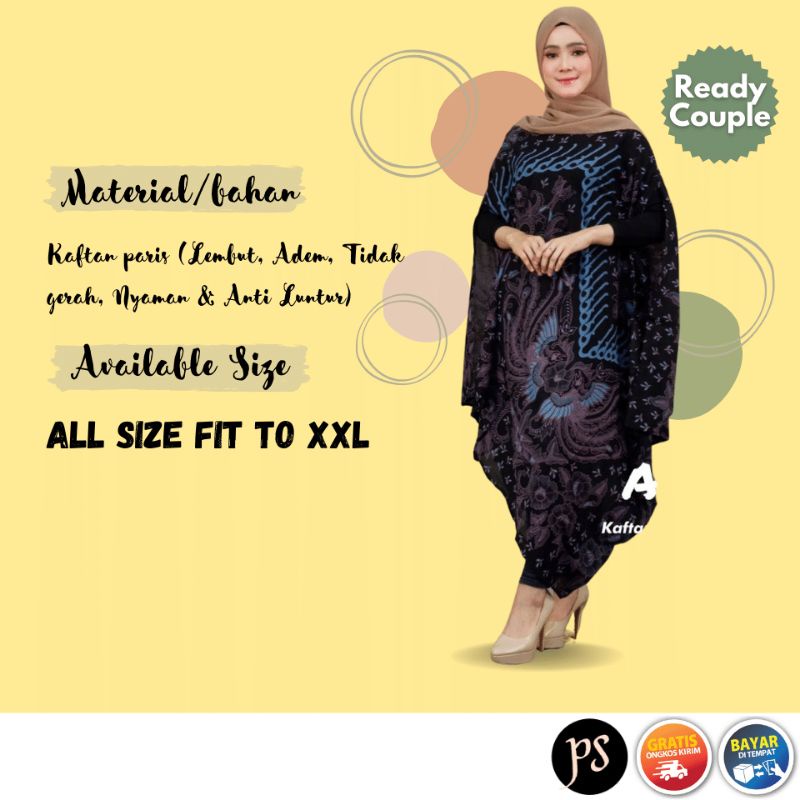 Kaftan Batik Wanita Premium Modern Kaftan Kondangan Wanita Dress Kaftan Batik Premium SIPAR