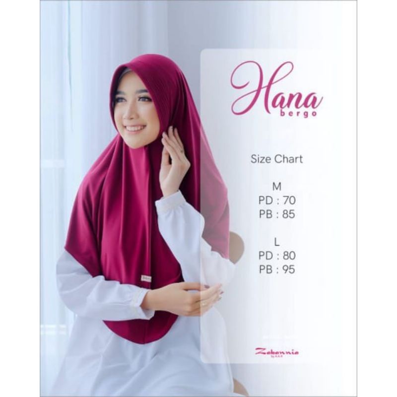 BERGO HANA by ZABANNIA/KHIMAR HANA/KHIMAR PED