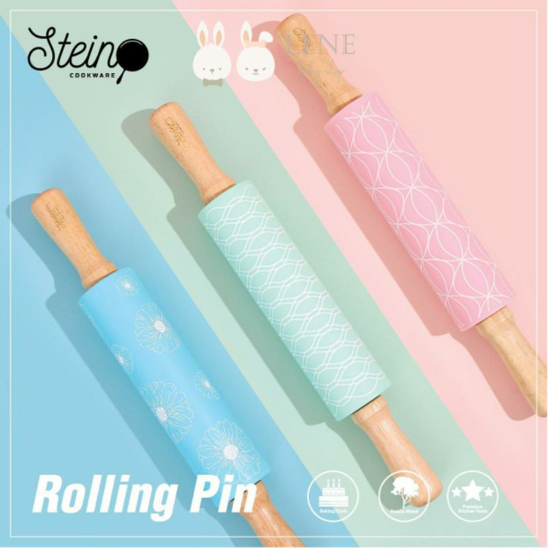 Steincookware Rolling Pin (Gilingan Roti, Pizza, Mie, Adonan Kue) Stein NEW MOTIF