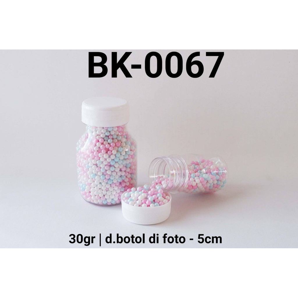 

BK-0067 YBB Sprinkles sprinkle sprinkel mutiara biru pink 30gr 30gram