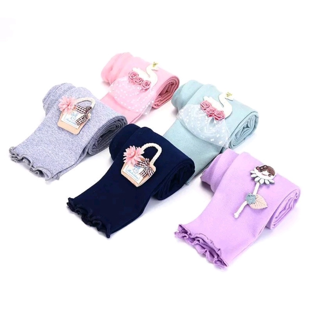 3 Pcs Legging Anak Perempuan Import Paket 3 Pcs Leging bayi balita 100% Cotton Import Ukuran 6 bulan - 10 tahun