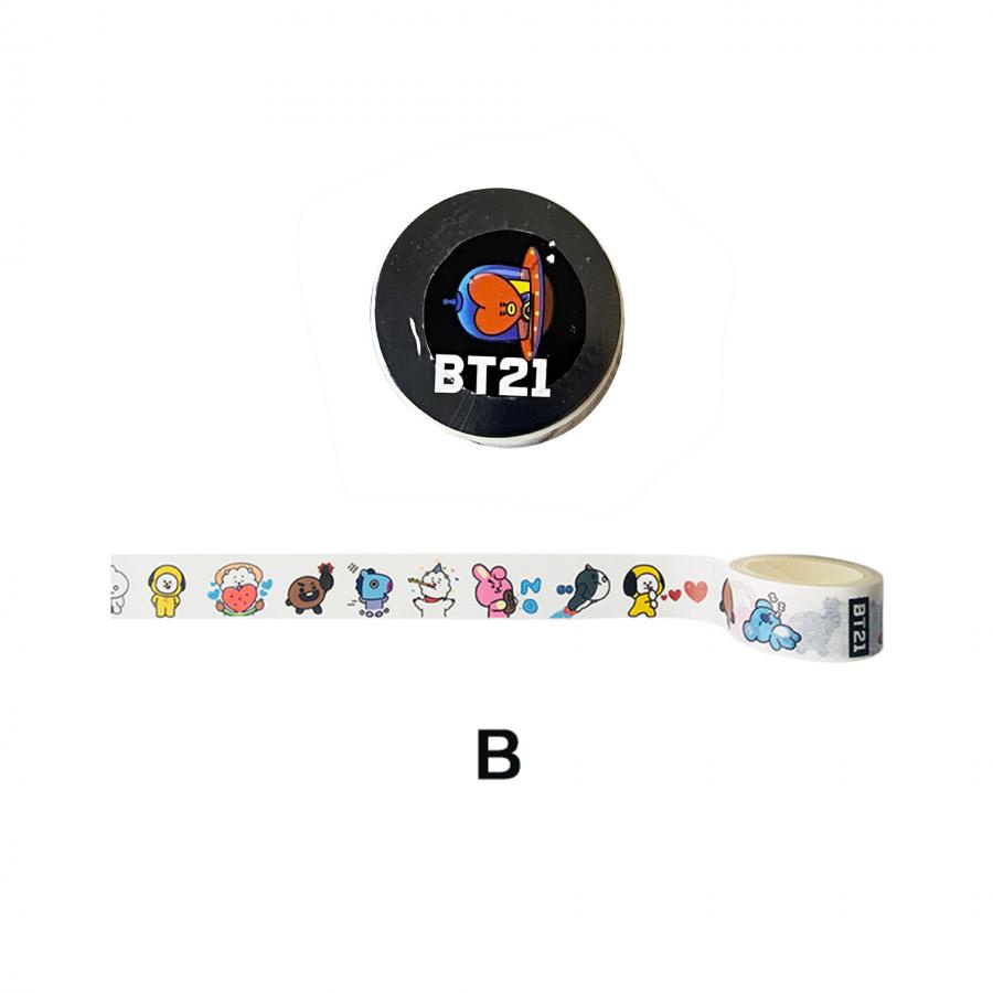 Stiker Kertasselotip Washi Gambar Kartun KPOP BTS Twice Untuk Scrapbook