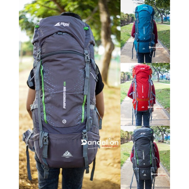 Tas Gunung / Carrier Arei Papandayan 60L+5L Original , arei geiser , arei toba 60L toba 35L, arei ka