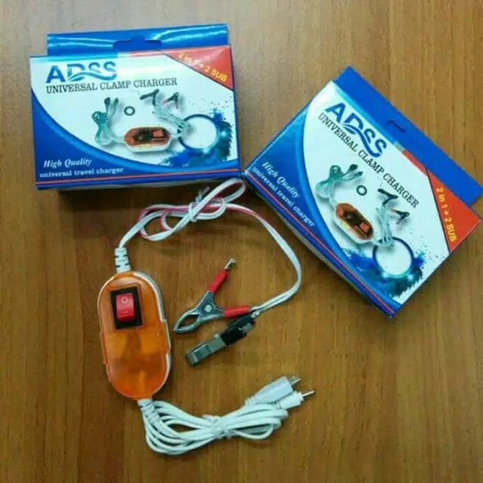 Charger Handphone Aki 2 In 1 / Charger HP Aki 2 In 1 ADSS