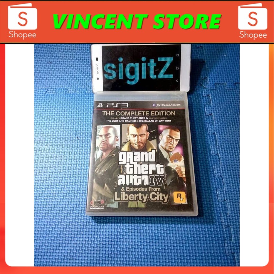 PRODUK ORIGINAL bd ps3 kaset GTA 4 LIBERTY CITY COMPLETE EDITION