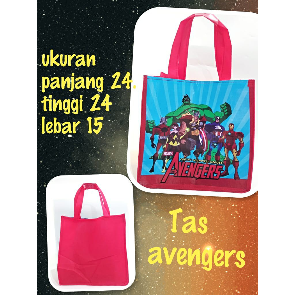 

12pcs Souvenir ultah /tas avenger
