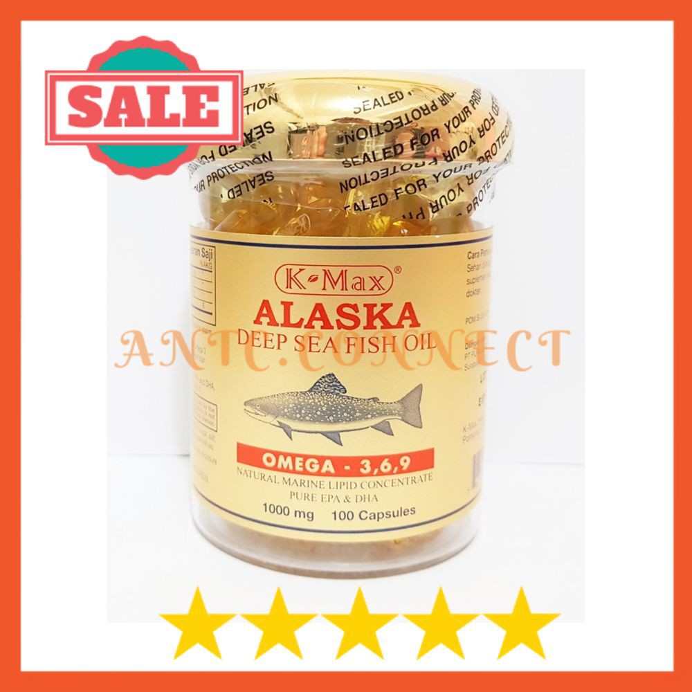 Antc.Connect K MAX ALASKA DEEP SEA FISH OIL (SUPER OMEGA 3,6,9) MINYAK IKAN ( TUTUP EMAS ) JABOTABEK