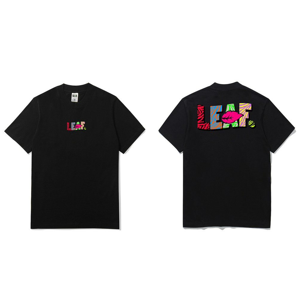 TSHIRT LEAF BLACK