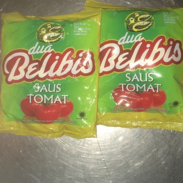

Dua belibis saus tomat sachet isi 24 pcs