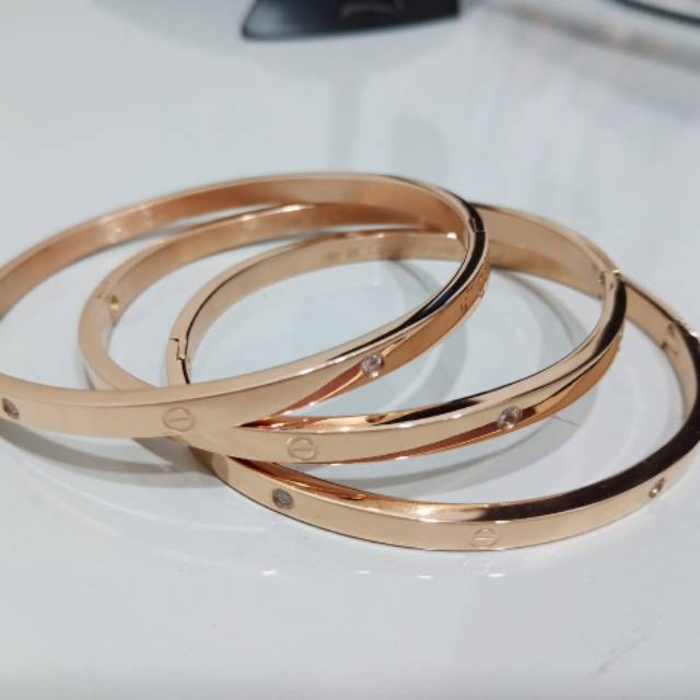 GELANG WANITA GELANG TITANIUM BANGLE CANTIK DAN UNIK GELANG WANITA ANTI KARAT