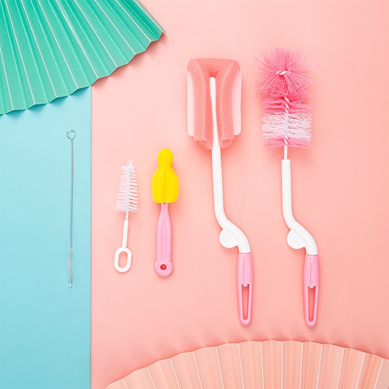 Sikat botol susu bayi/Sikat botol/Set sikat cangkir/Sikat dot baby botol susu (B131-136)