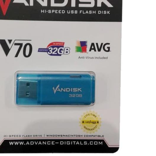 Flashdisk Vandisk 4GB / 8GB / 16GB /32GB V70 ADVANCE USB FlashDisk ORI