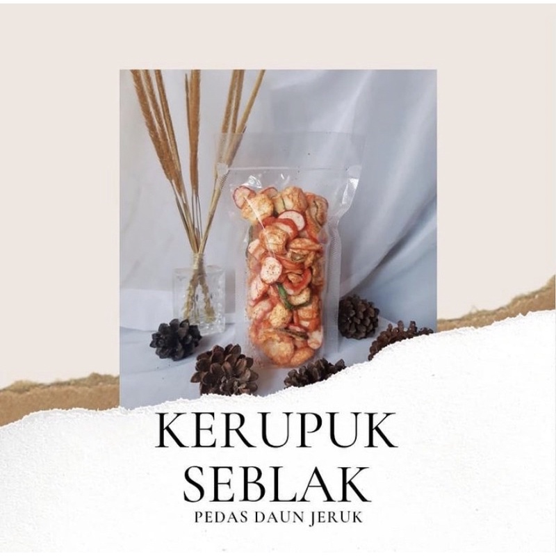 

[BEST SELLER] Kerupuk seblak extra pedas daun jeruk