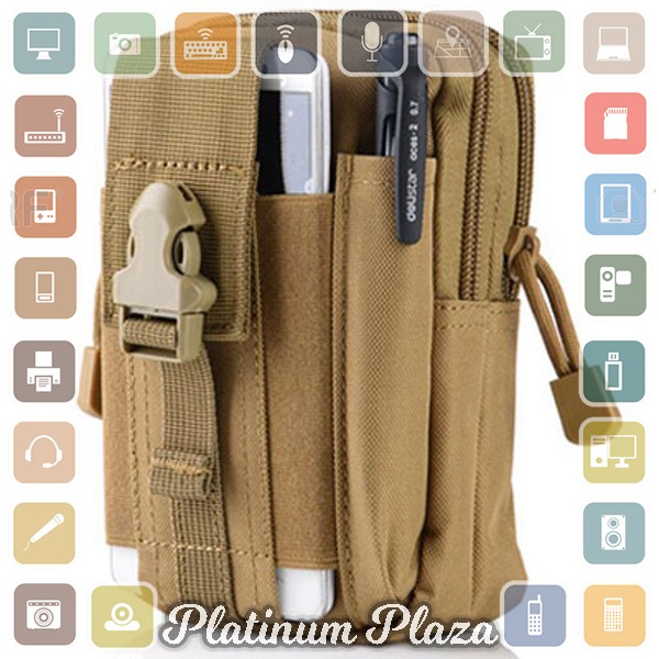 Airsson Tas Pinggang Mini Tactical Waistbag Army Look - JSH1525 - Khaki`KZQM7M-