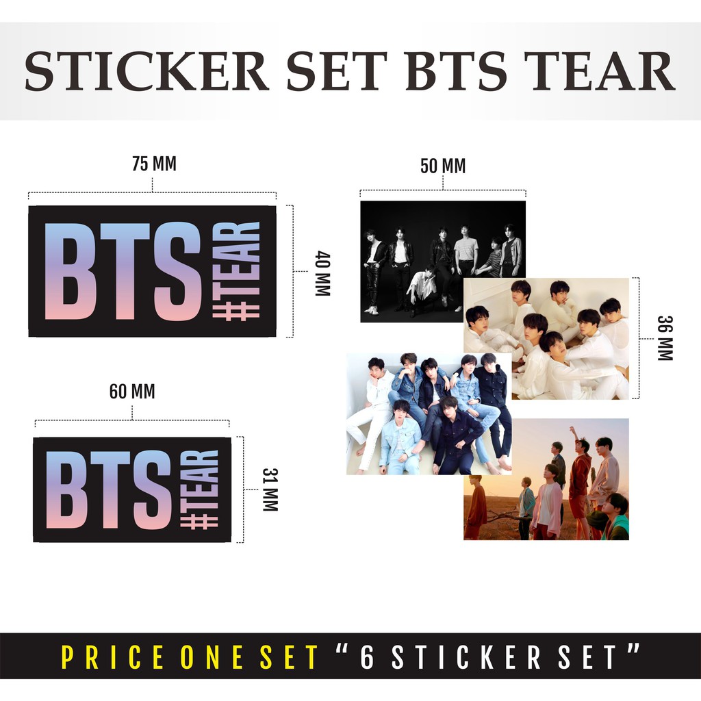 Sticker Logo Bts Tear YOUR Seribuan | Shopee Indonesia