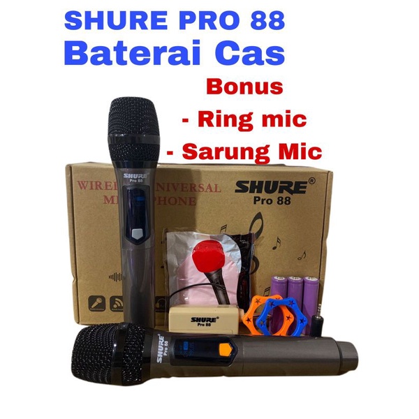 MIC WIRELESS SHURE GLX 99 ADA PENGATURAN ECHO NEW